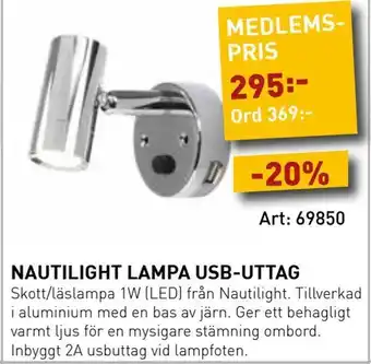 SeaSea Nautilight lampa usb-uttag erbjuda