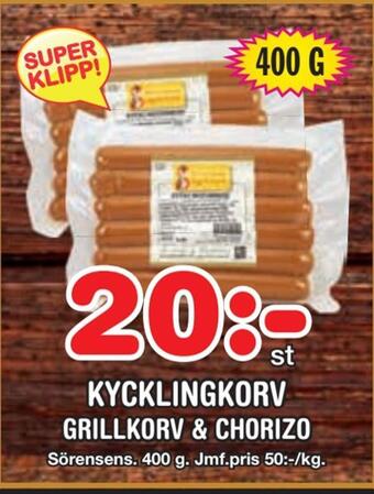 Nya Pulsen Kycklingkorv erbjuda