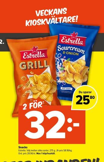 Coop Extra Snacks erbjuda