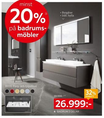 XXXLutz Badrum 3 delar erbjuda