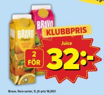 Östenssons Bravo juice erbjuda