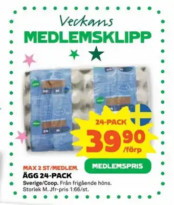 Coop Ägg 24-pack erbjuda