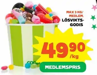 Coop Lösvikts-godis erbjuda