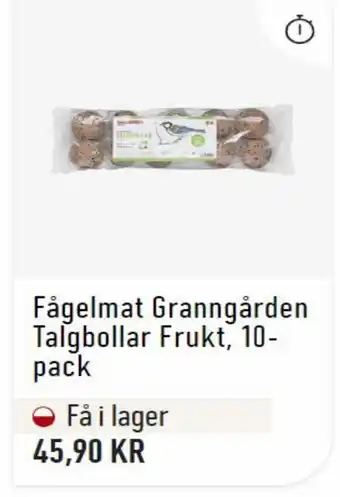 Fågelmat granngården talgbollar frukt, 10-pack