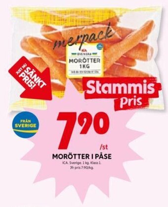 ICA Kvantum Morötter i påse erbjuda