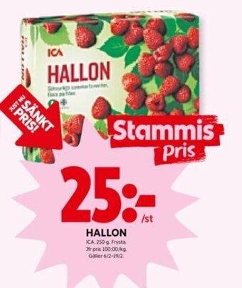 ICA Kvantum Hallon erbjuda