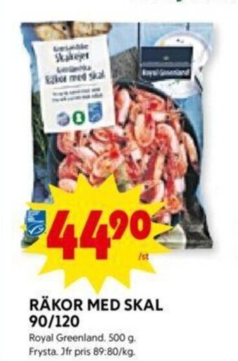 ICA Kvantum Räkor med skal 90/120 erbjuda