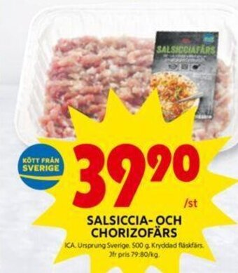 ICA Kvantum Salsiccia-och chorizofärs erbjuda