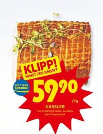 ICA Kvantum Kassler erbjuda