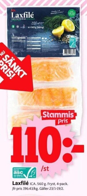 ICA Supermarket Laxfilé erbjuda