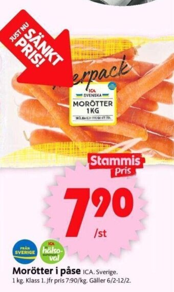 ICA Supermarket Morötter i päse erbjuda