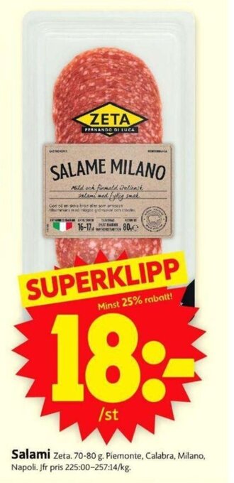 ICA Supermarket Salami erbjuda