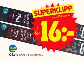 ICA Supermarket Ölkorv erbjuda
