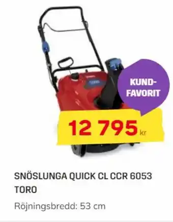 Snöslunga quick cl CCR 6053 toro