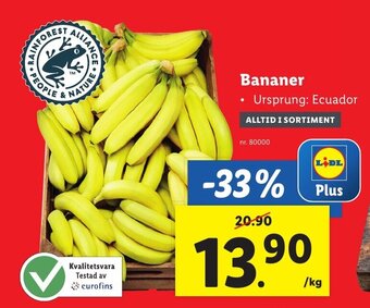 Lidl Bananer erbjuda