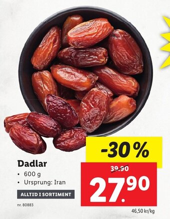 Lidl Dadlar erbjuda