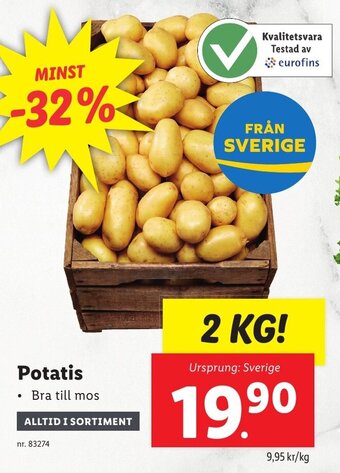 Lidl Potatis erbjuda