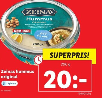 Lidl Zeinas hummus original erbjuda
