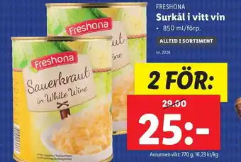 Surkål i vitt vin