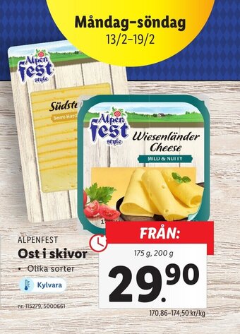 Lidl Ost i skivor erbjuda
