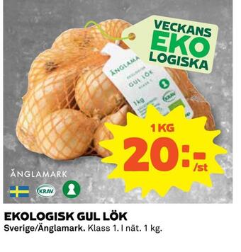 Coop Ekologisk gul lök erbjuda