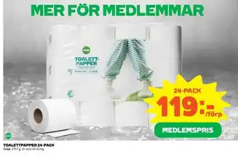 Coop Toalettpapper 24-pack erbjuda