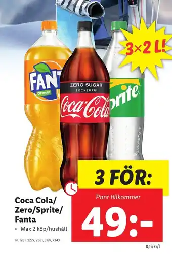 Coca cola/ zero/ sprite/ fanta