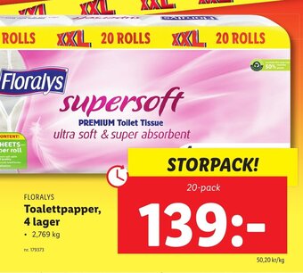 Lidl Toalettpapper, 4 lager erbjuda