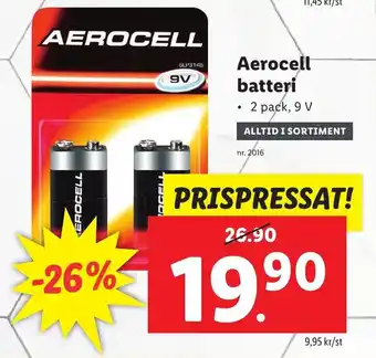 Lidl Aerocell batteri erbjuda