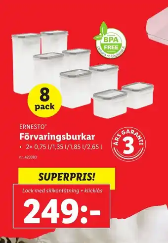Lidl Förvaringsburkar ERNESTO erbjuda