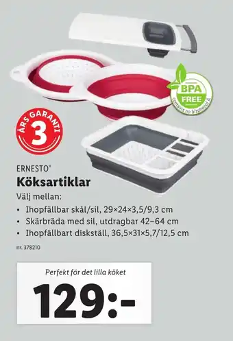 Lidl Köksartiklar ERNESTO erbjuda