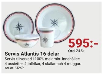 Servis atlantis 16 delar