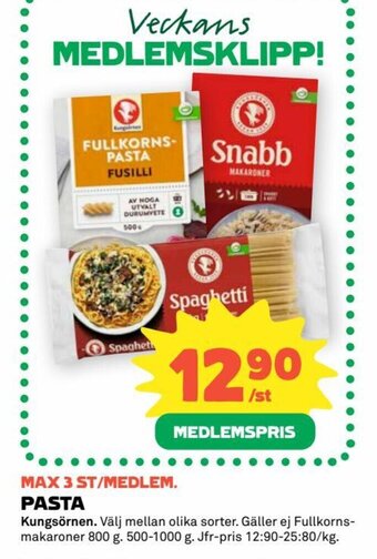 Coop Daglivs Pasta erbjuda