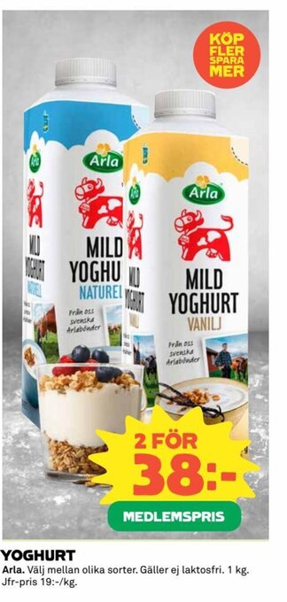 Coop Daglivs Yoghurt erbjuda
