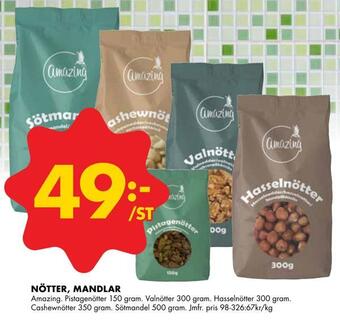 ÖoB Nötter, mandlar erbjuda