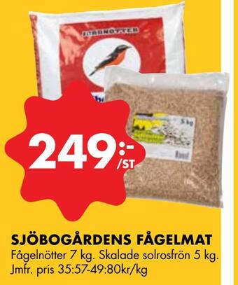 ÖoB Sjöbogårdens fågelmat erbjuda