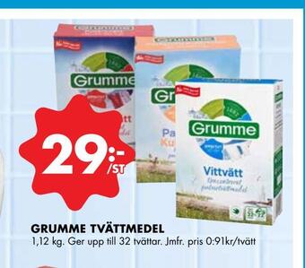 ÖoB Grumme tvättmedel erbjuda