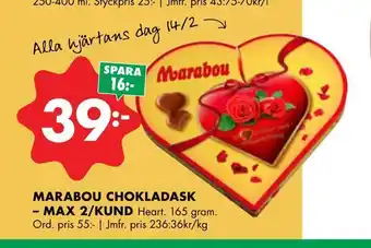 ÖoB Marabou chokladask - max 2/kund erbjuda