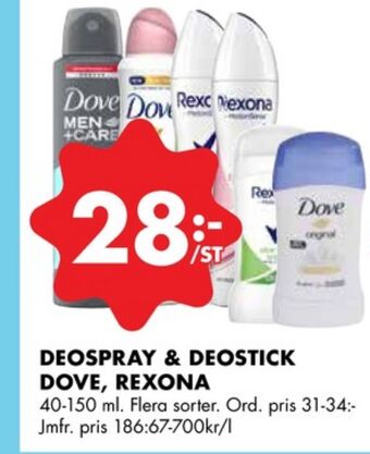 ÖoB Dove deodorant erbjuda