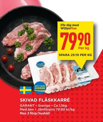Willys Skivad fläskkarré erbjuda