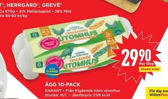 Willys Ägg 10-pack erbjuda