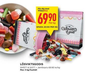 Willys Lösviktsgodis erbjuda