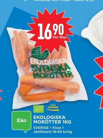 Willys Ekologiska morötter 1kg erbjuda