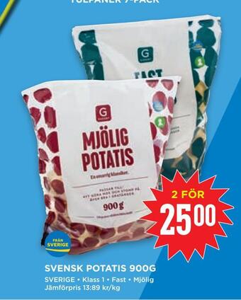 Willys Svensk potatis 900g erbjuda