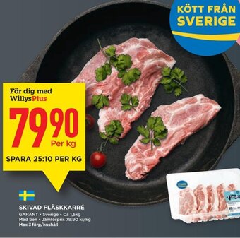 Willys Skivad Fläskkarré erbjuda
