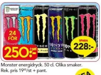 Bo Ohlsson Monster Energidryck 50 cl. Olika Smaker erbjuda