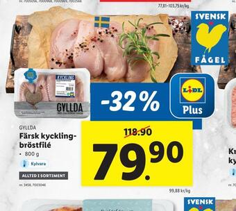 Lidl Färsk kycklingbröstfilé erbjuda