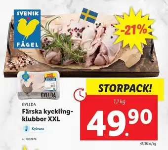 Lidl Färska kycklingklubbor xxl erbjuda