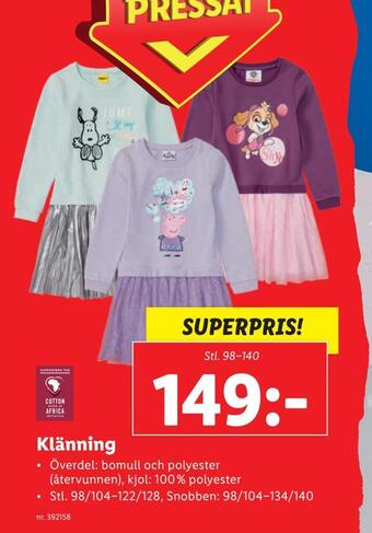 Lidl Klänning erbjuda