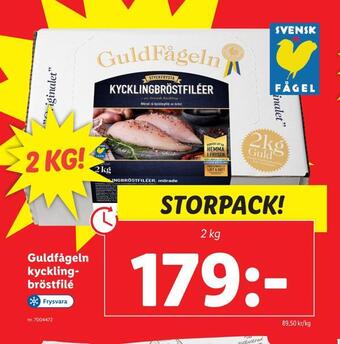 Lidl Guldfågeln kycklingbröstfilé erbjuda